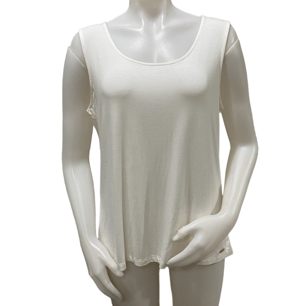 Calvin Klein White Casual Tank Top Size XL